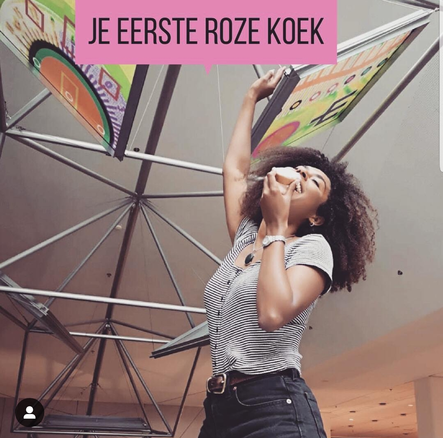 Je eerste roze koek.