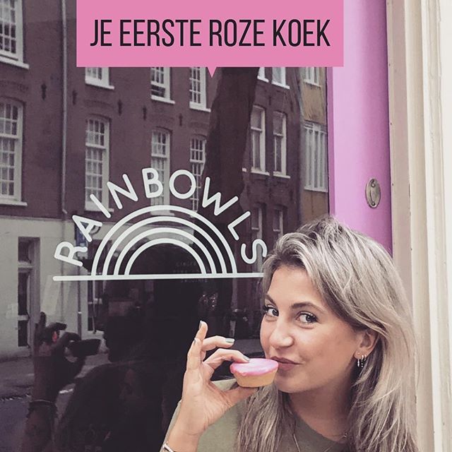 Je eerste roze koek.