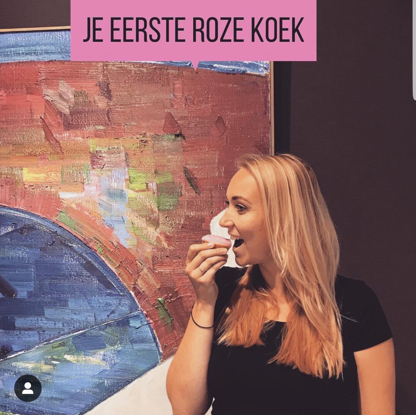 Je eerste roze koek.