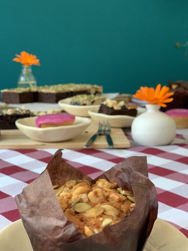 Vegan Muffins Chocolade - karamel - noten - Doos met 22 stuks - Afbeelding 2