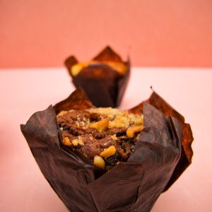 Muffins chocola-karamel-noot